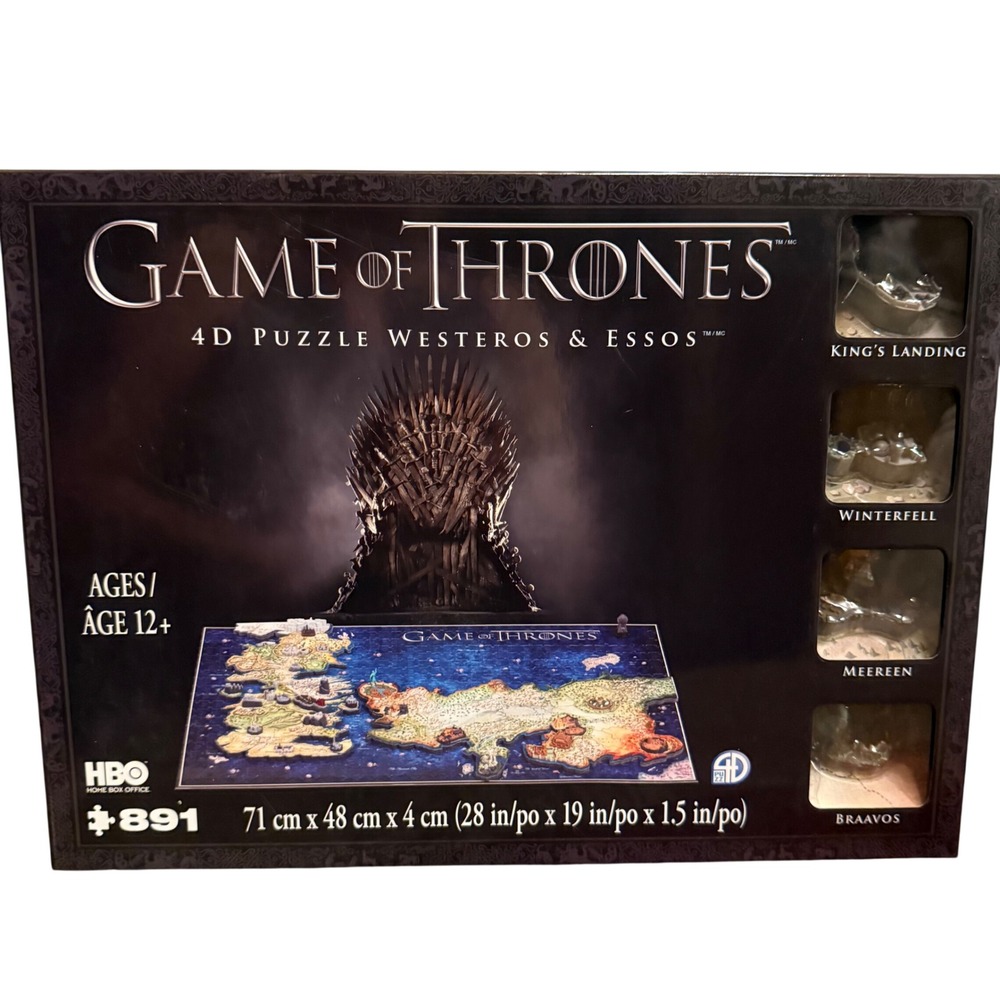 New Game of Thrones 4D Puzzle Westeros & Essos 891 Pieces 3D Models HBO 1192494